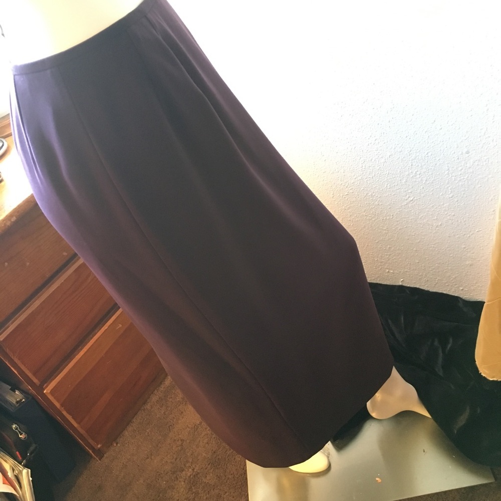 💍 Vintage Kasper Eggplant Purple Pencil Skirt 2